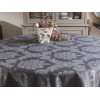 Tissu nappe damassé gris anthracite Syracuse