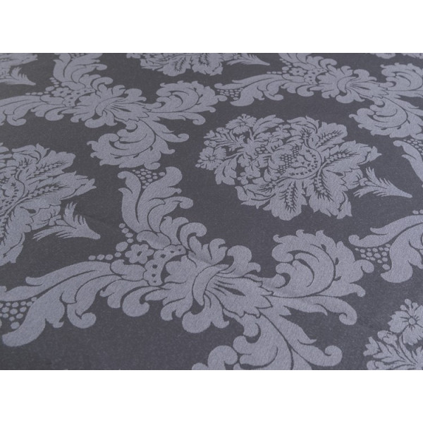 Tissu nappe damassé gris anthracite Syracuse