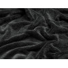 Tissu polaire poils longs (doudou) noir