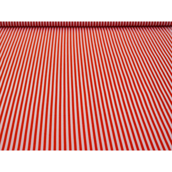 Tissu coton rayures rouge