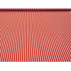 Tissu coton rayures rouge