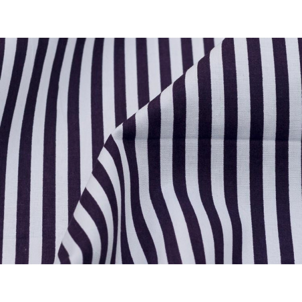Tissu coton rayures violet
