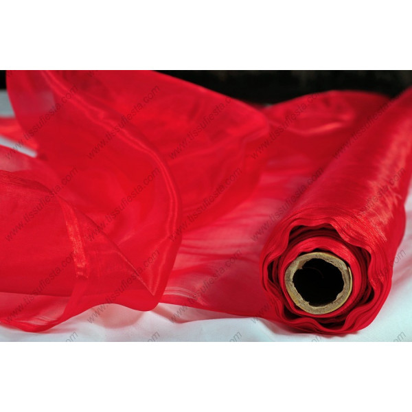 Tissu Organza Rouge