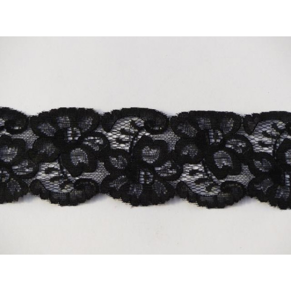 Tissu Dentelle Noir 5cm - Calais