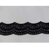 Tissu Dentelle Noir 7cm vague