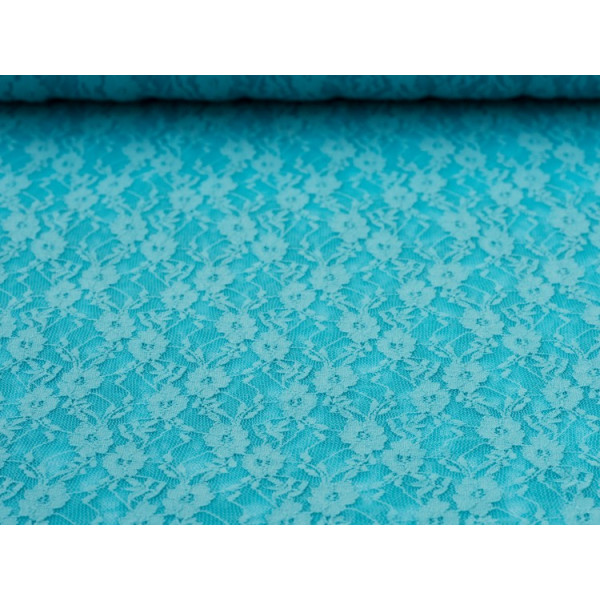 Tissu dentelle swing turquoise