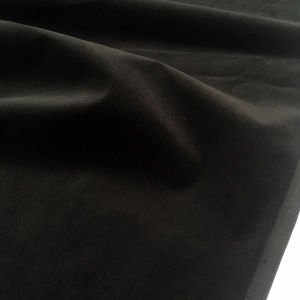 Tissu velours Coton stretch noir