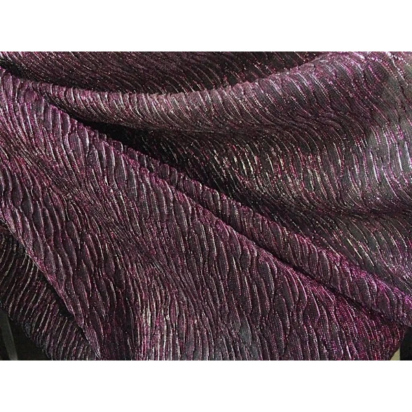 Tissu Fiesta Noir, Argent et Fushia