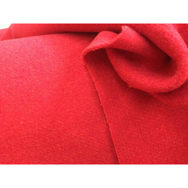 Tissu Manteau Laine Rouge