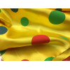 Tissu Fond Jaune / Pois multicolors