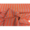 Tissu Mexicain Orange Multi lignes