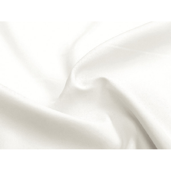 Tissu Coton Peigné Blanc chaud en 160