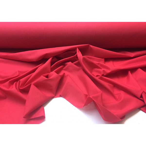 Tissu Satin de Coton Rouge Basque