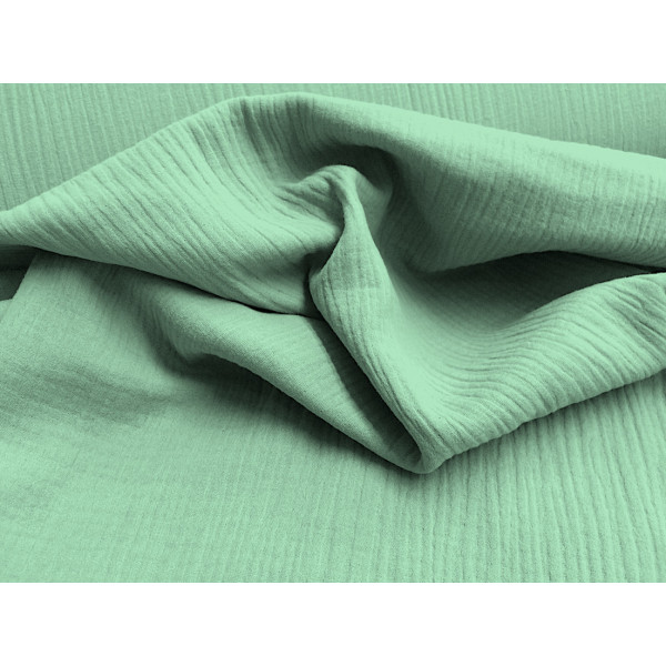 Tissu Double Gaze Vert D'eau