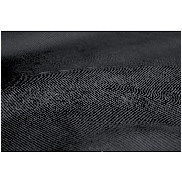 Tissu Velours coton Noir côtelé