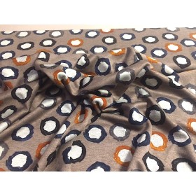 Jersey Taupe pois colorés