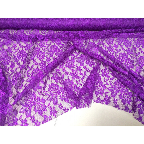 Tissu Dentelle Violette