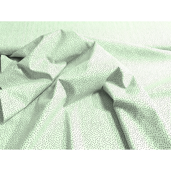 Tissu Coton Vert Tendre Mini Pois Verts