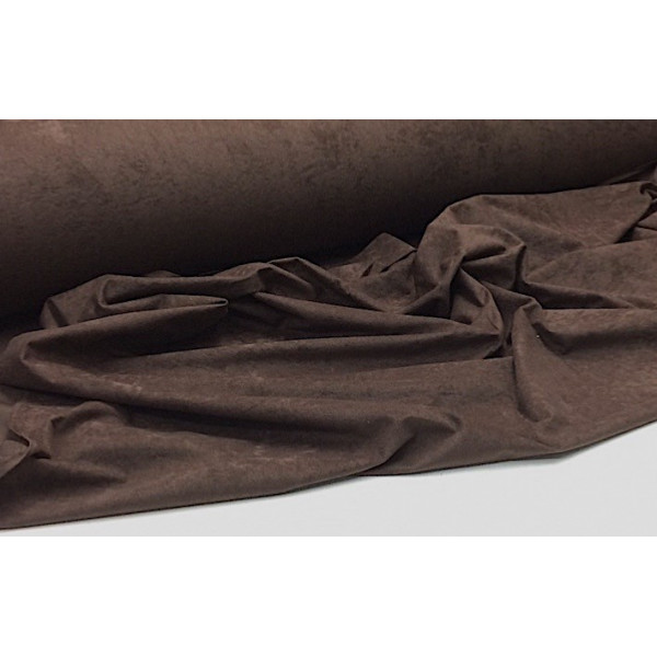 Tissu Aspect Daim Marron Chocolat