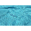Tissu Panne de velours turquoise paillettes