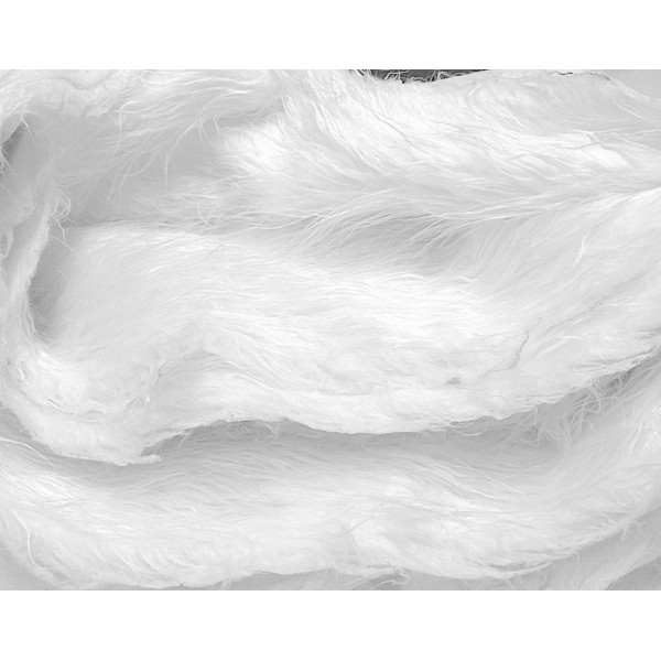 Tissu Fausse Fourrure Blanc poil long