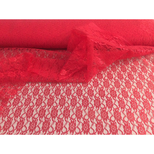 Tissu dentelle andalouse Rouge