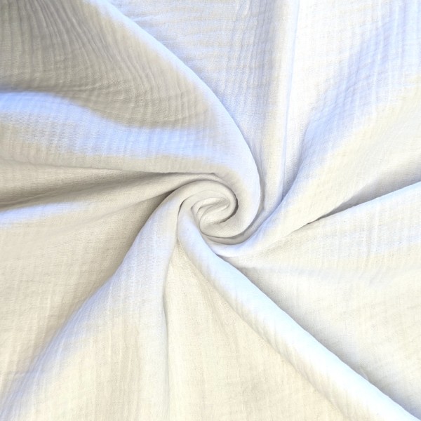 Tissu Double Gaze Blanche