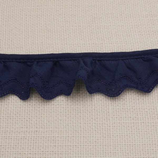Galon Broderie Anglaise Vague - Bleu Jeans