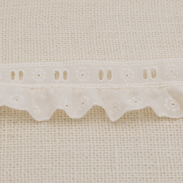 Galon Broderie Anglaise Avec Passant - Écru