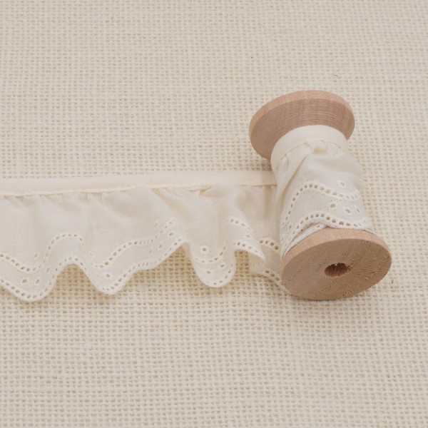 Galon Broderie Anglaise Vague - Écru