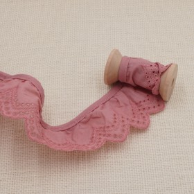 Galon Broderie Anglaise - Rose