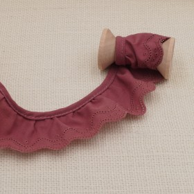 Galon Broderie Anglaise Vague - Vieux Rose