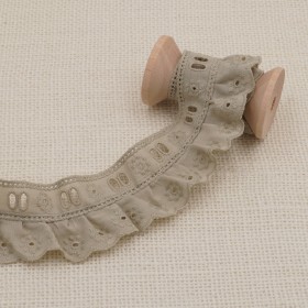 Galon Broderie Anglaise Avec Passant - Lin