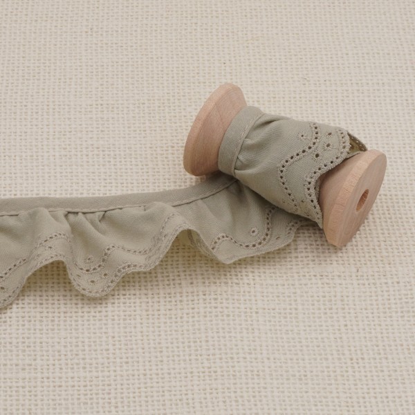 Galon Broderie Anglaise Vague - Lin