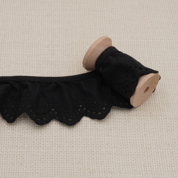 Galon Broderie Anglaise - Noir