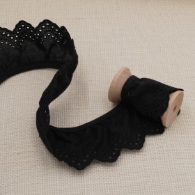 Galon Broderie Anglaise - Noir