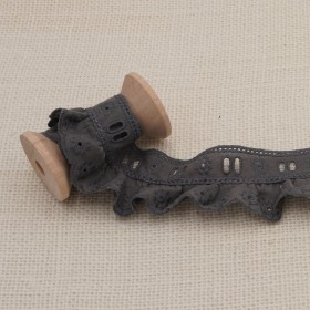 Galon Broderie Anglaise Avec Passant - Gris