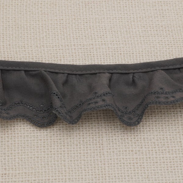 Galon Broderie Anglaise Vague - Gris