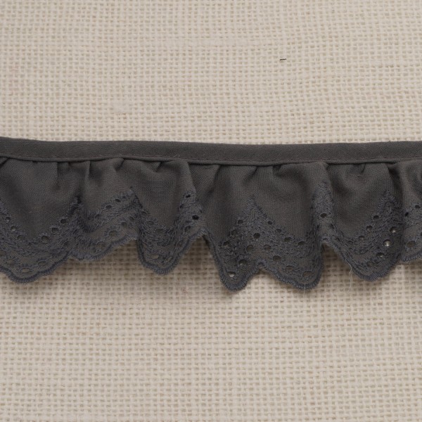 Galon Broderie Anglaise - Gris