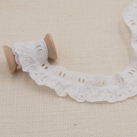 Galon Broderie Anglaise Avec Passant - Blanc