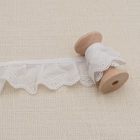 Galon Broderie Anglaise Vague - Blanc