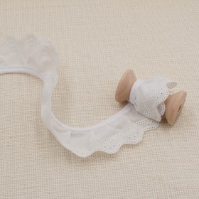 Galon Broderie Anglaise Vague - Blanc