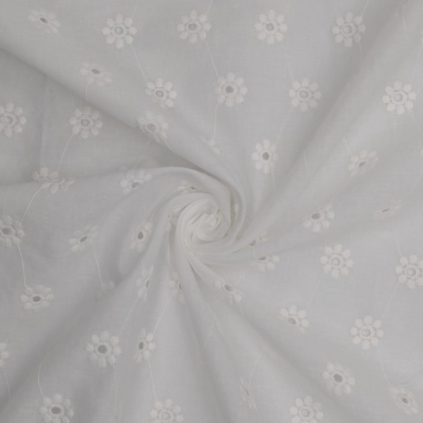 Broderie Anglaise - Coton Blanc