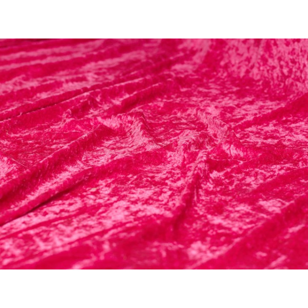 Tissu Panne de Velours Rose Fuchsia