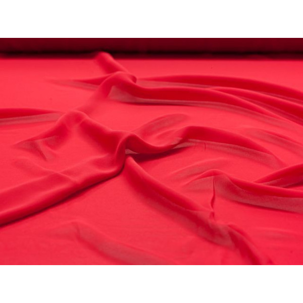 Tissu Mousseline Rouge