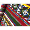 Tissu motifs « Inca » Rouge/vert/jaune