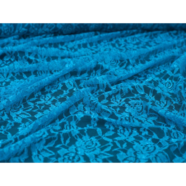 Tissu Dentelle Turquoise