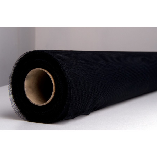 Tulle rigide noir en 300 cm